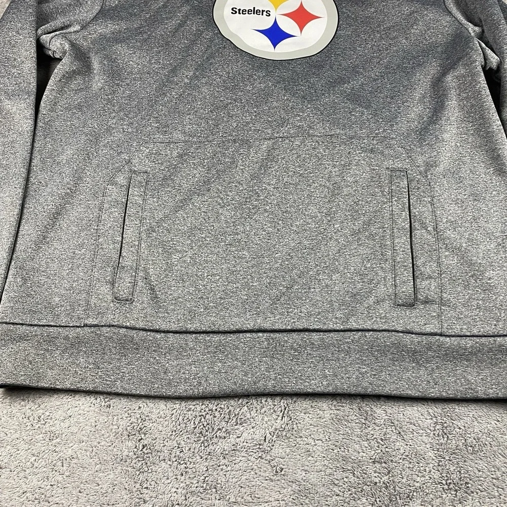 NFL Pittsburgh Steelers Sweatshirt Mens XL Gray Graphic NFL Football‎ Hoodie